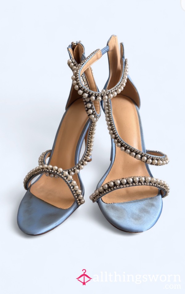 Baby Blue Pearl Heels