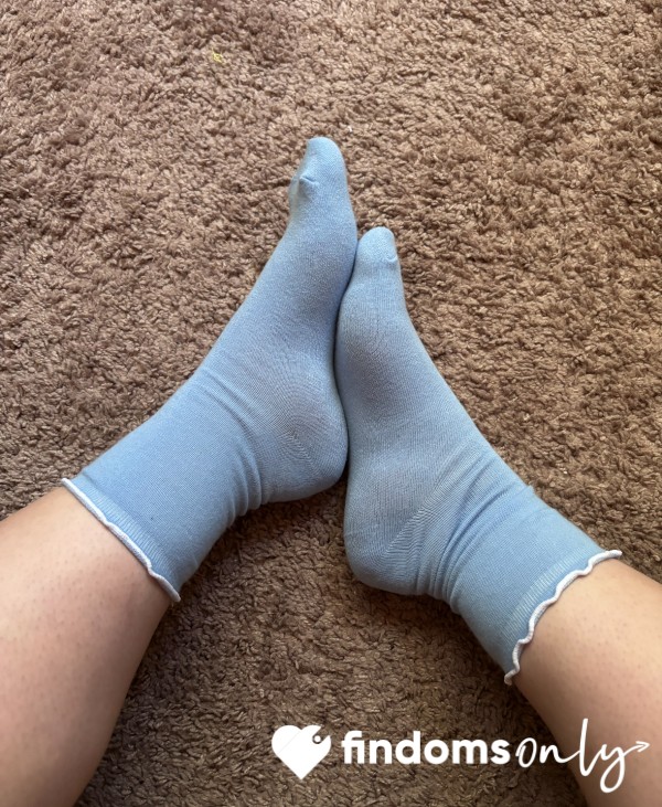 Baby Blue Ruffled Socks