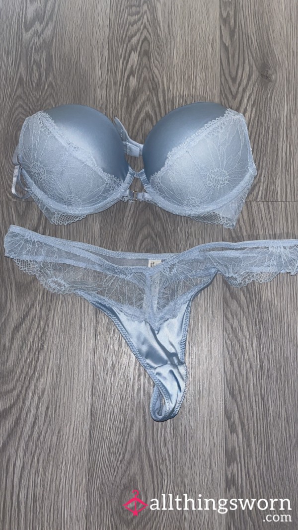 Baby Blue Silky Underwear Set🩵