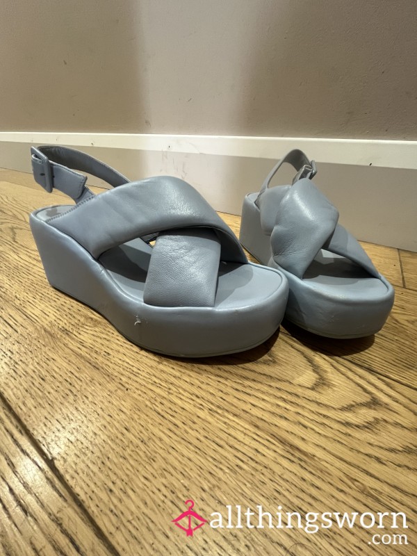 Baby Blue Sweaty Wedges