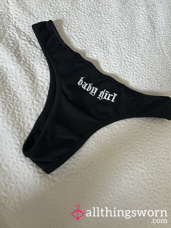 Baby Girl Black Thong 🖤