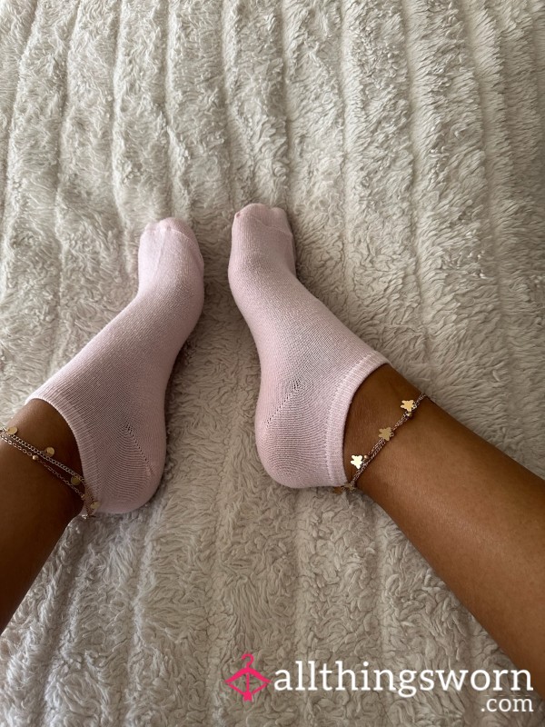 🎀 Baby Pink Ankle Footsie Gym Socks 🎀