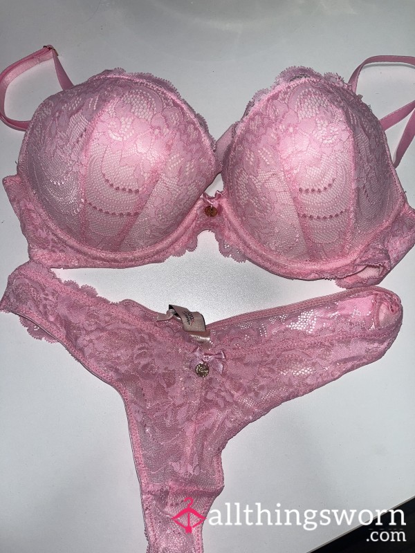 Baby Pink Cute S**y Lace Lingerie Set 🩷🩷