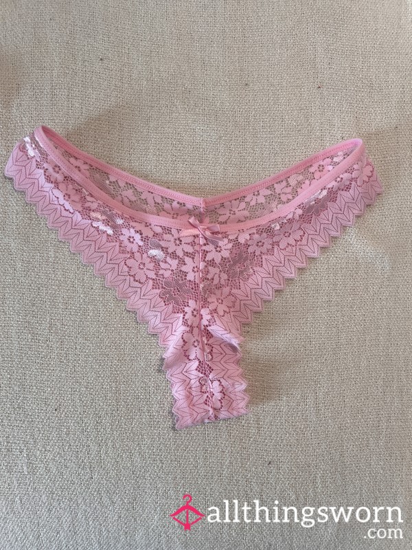 Baby Pink Lace Cheeky Panty - Worn To Your Liking 💕