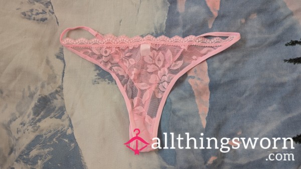 Baby Pink Lace Thong