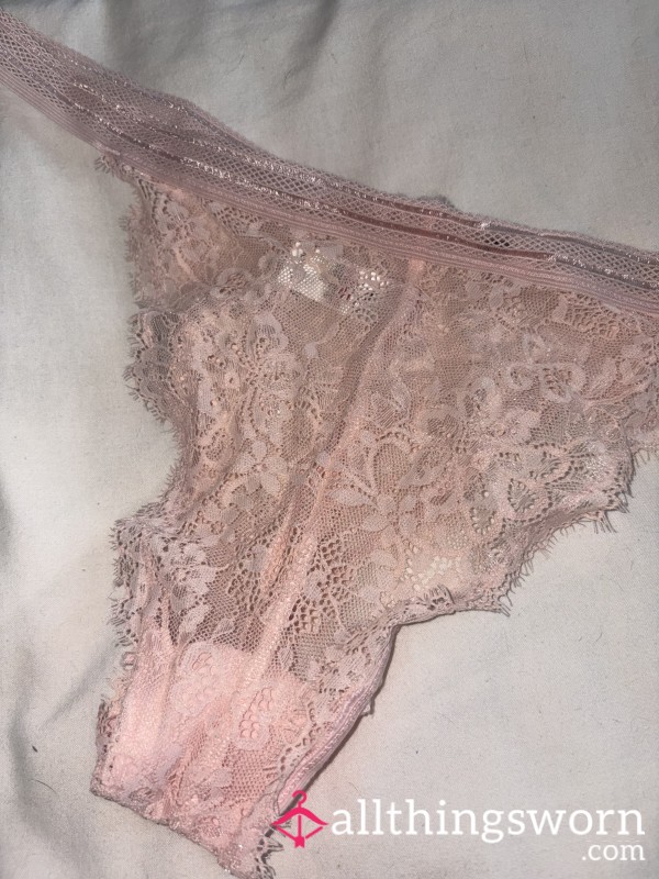 Baby Pink Lace Thong