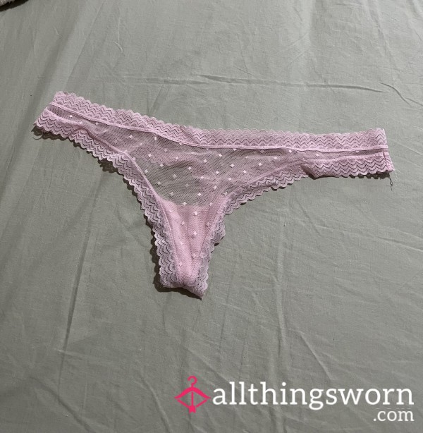 Baby Pink Lace Thong