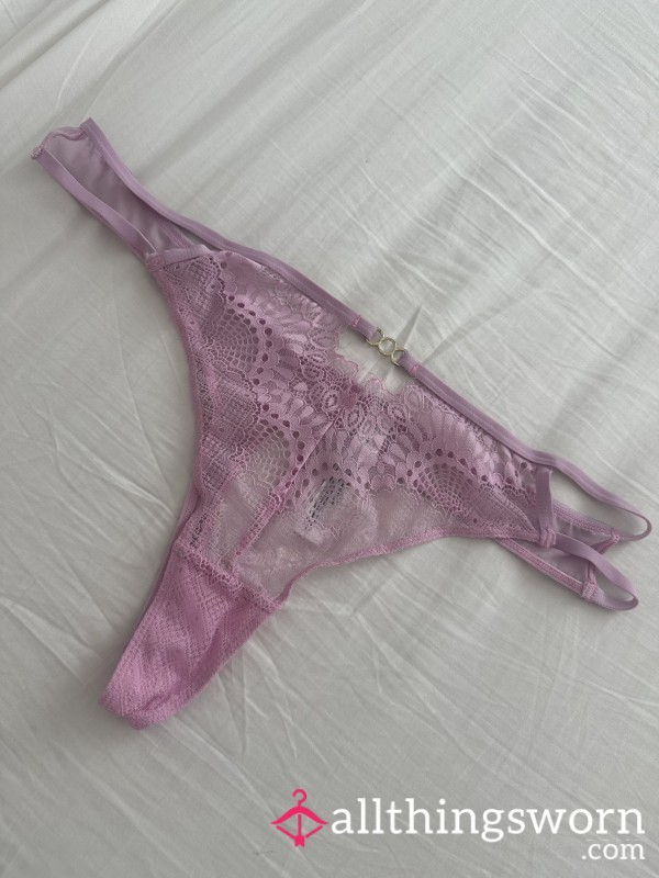 Baby Pink Lace Thong