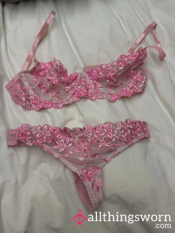 Baby Pink Lingerie Set Worn 😉