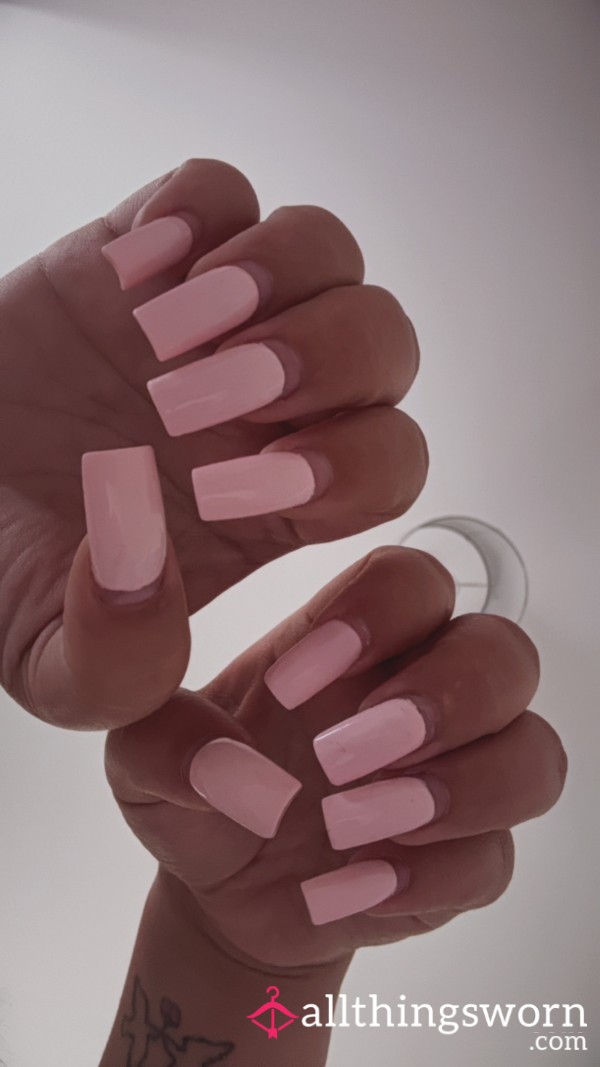 Baby Pink Long Acrylics 💅