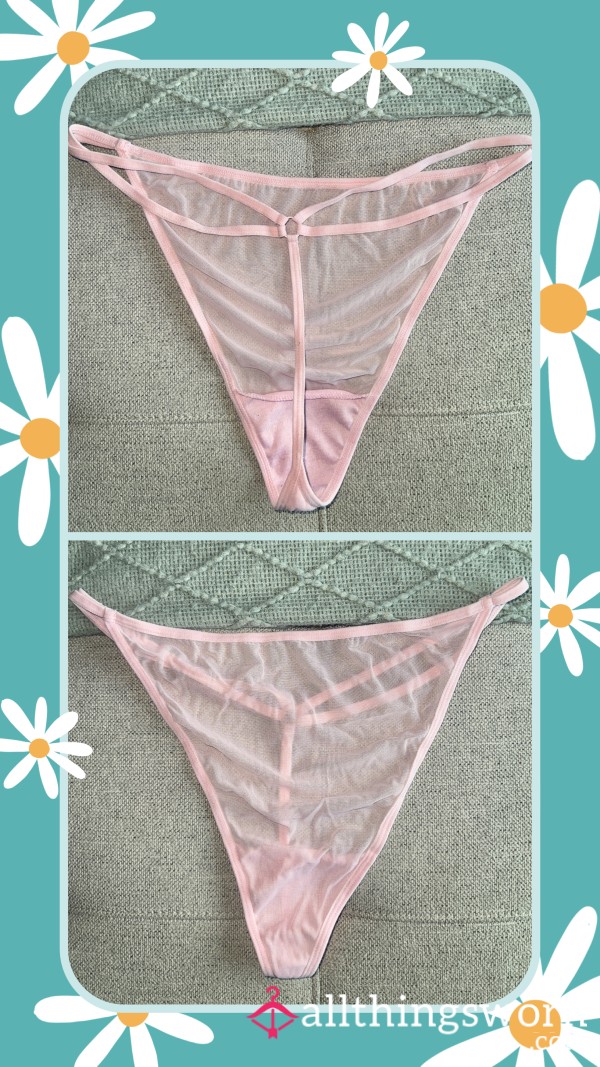 Baby Pink Mesh G-String 🌸