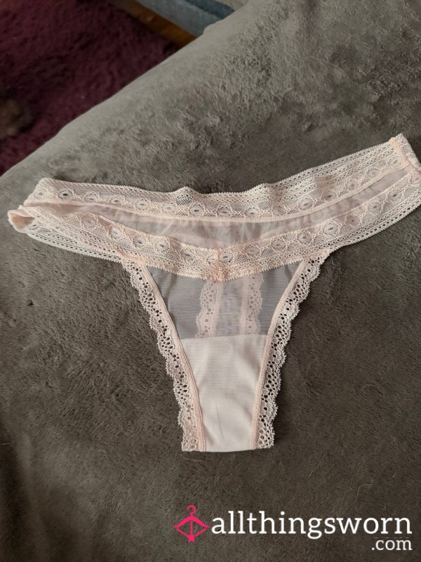 Baby Pink Mesh Thong