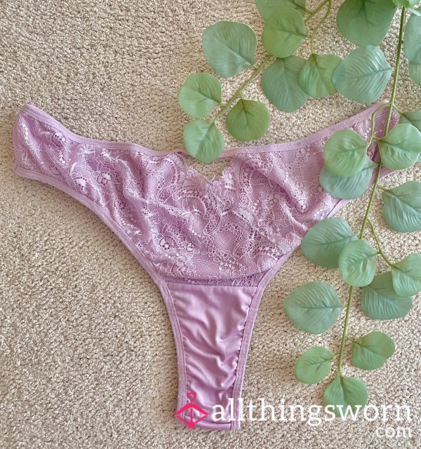 Baby Pink Thong With Lace🩷 With 48hr Wear & Free Shipping In Canada