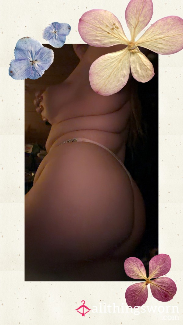 💖 Baby Pink Victoria’s Secret Sparkle Thong – 48h Wear 💖