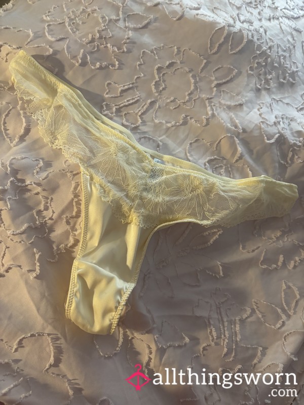 Baby Yellow Lace Thongs
