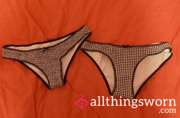 Back And White Well Worn Panties X 2