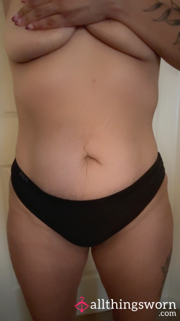 Back In Black 🖤 Worn Victoria’s Secret PINK Panties – Sleek & Scented