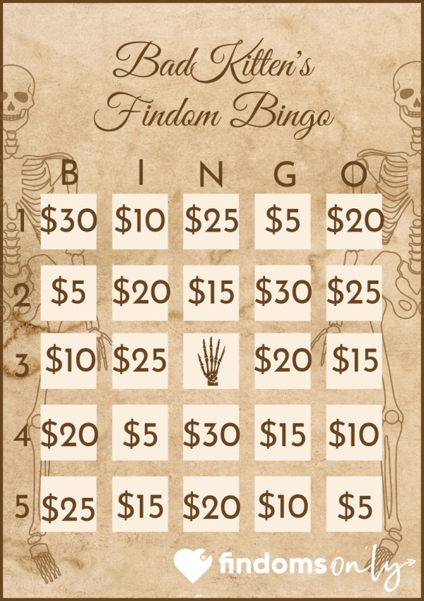 BadKitten's Findom Bingo