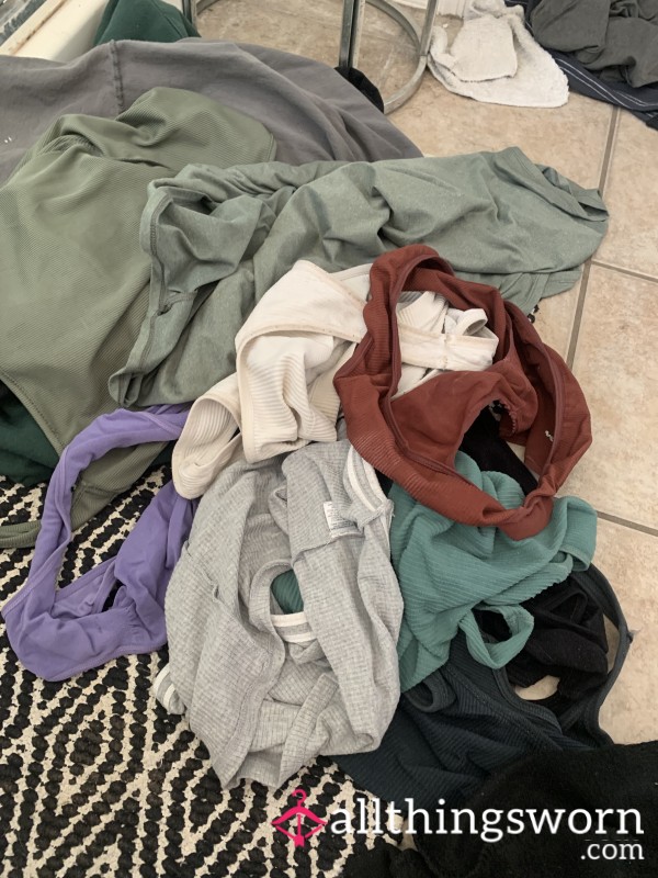 Bag Of Bras And Gym Panties Well Worn No Wash