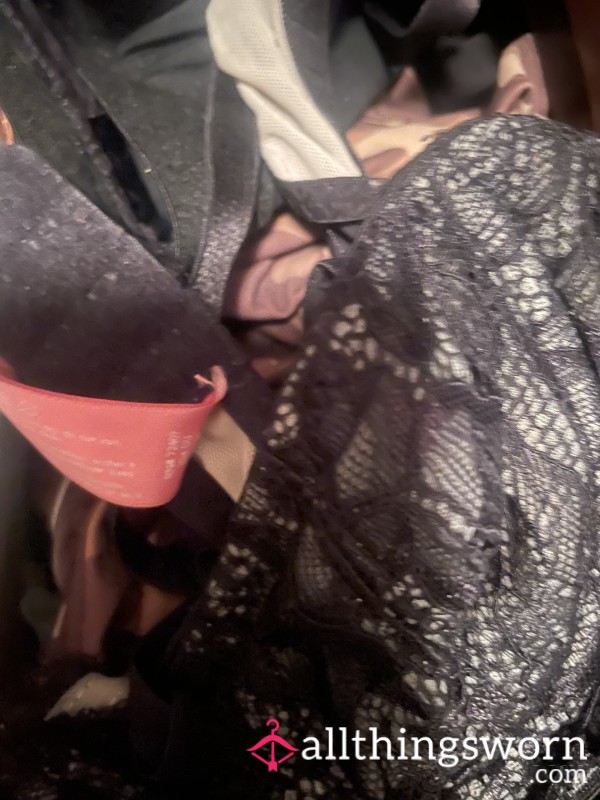 Bag Of Bras And Gym Panties Well Worn No Wash