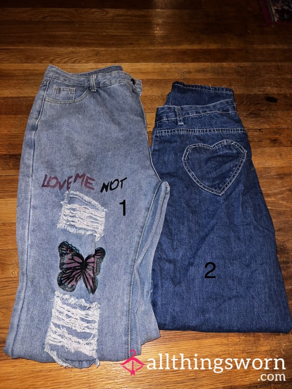 Worn Baggy/ Y2K Jeans 💙