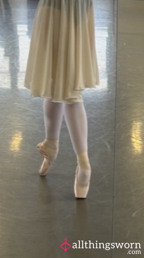 Ballet Tights- Worn By A Professional Ballet Dancer For 6-8 Hours Of Rehearsal And Performances