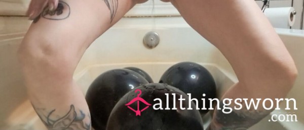 Black Latex Balloon Pi*sing