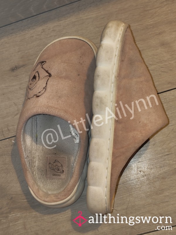 Bambi Well-worn Student's Slippers! To Your Home Straight From My Dorm! Special Steal Deal!