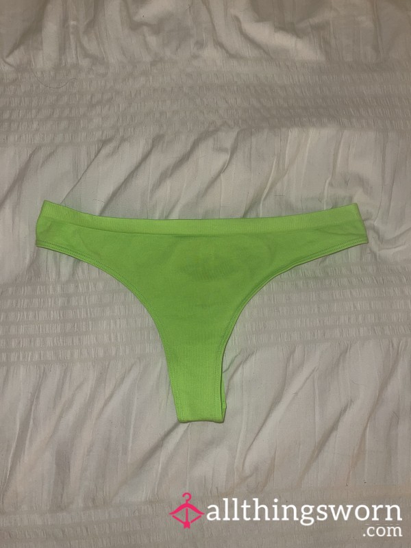 Bambis Neon Green Thong