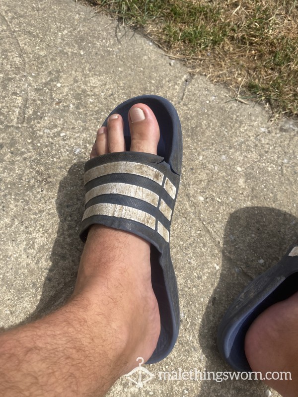 Banged Out Adidas Slides UK14