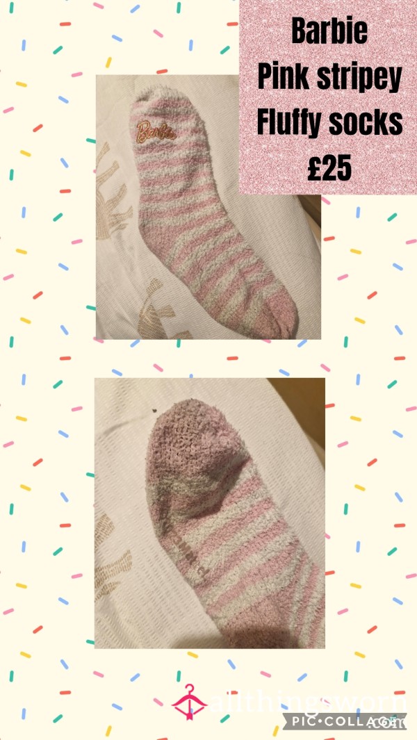 Barbie Pink Fluffy Socks