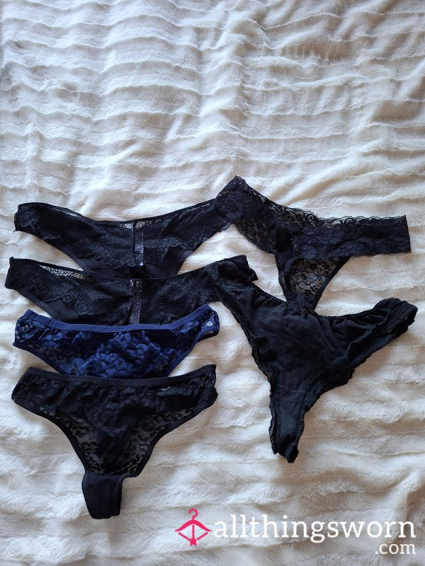 Barbie's Dark Thongs With Lace🥵🖤