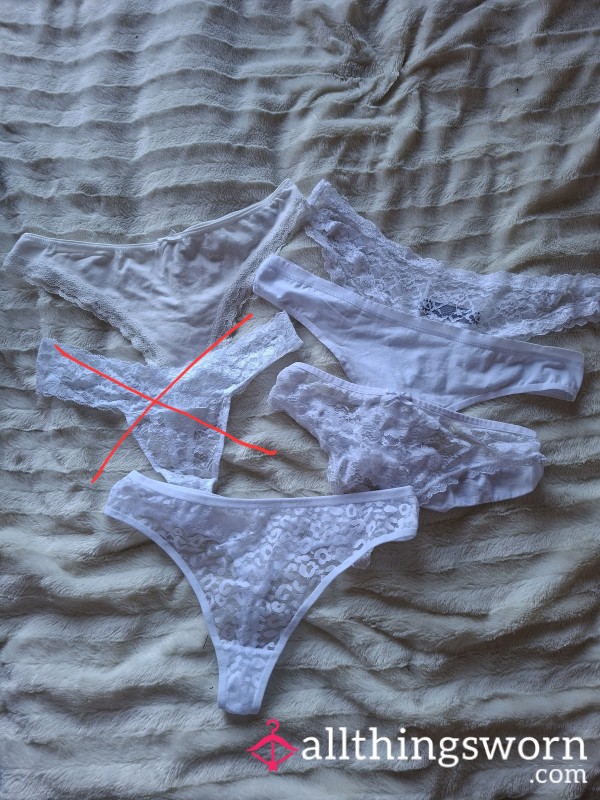 Barbie's White Thongs (with Lace)🥵🤍
