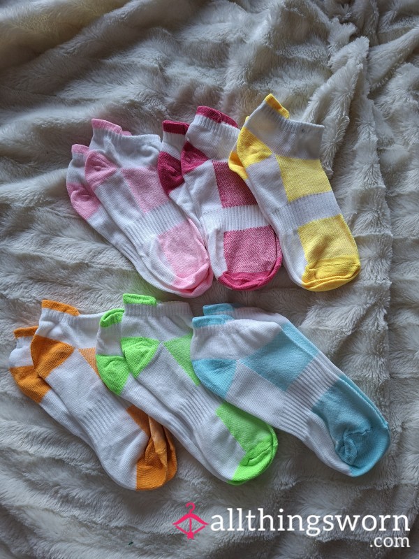 Barbie's White With Color Socks🥵