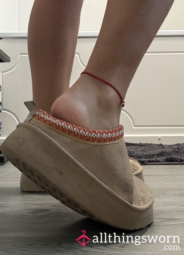 DEAL‼️£25  Want These Gone ! Bare Foot Worn Slippers 💋🍒3 Months
