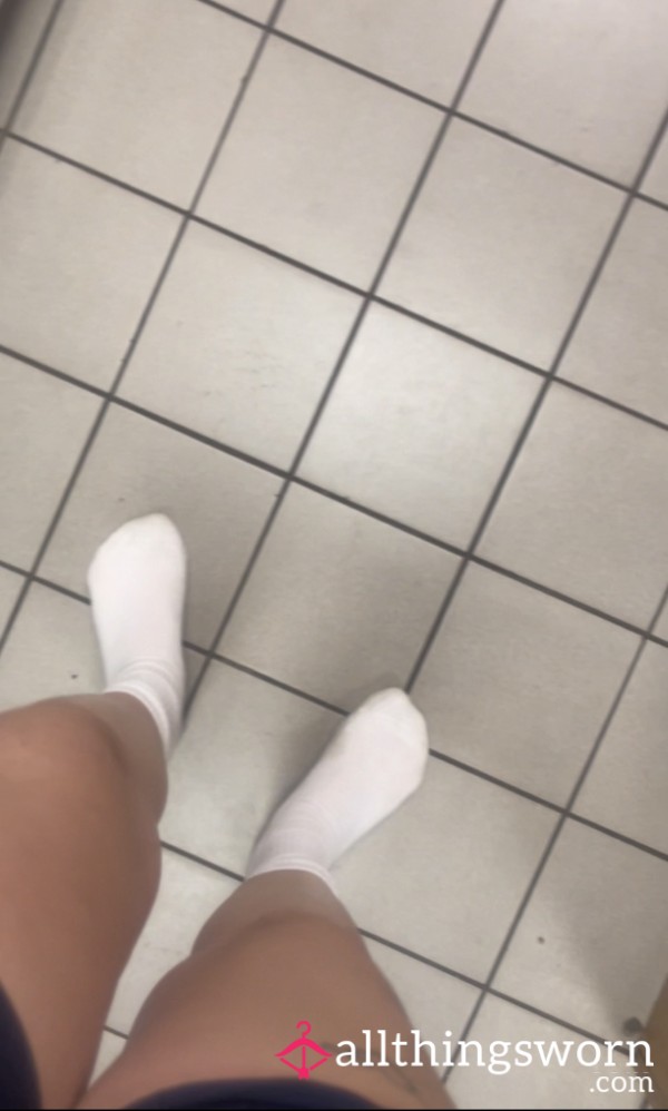 Barefoot Errands In White Socks – POV Dirty Socks Adventure - All Day - 14 Minutes.