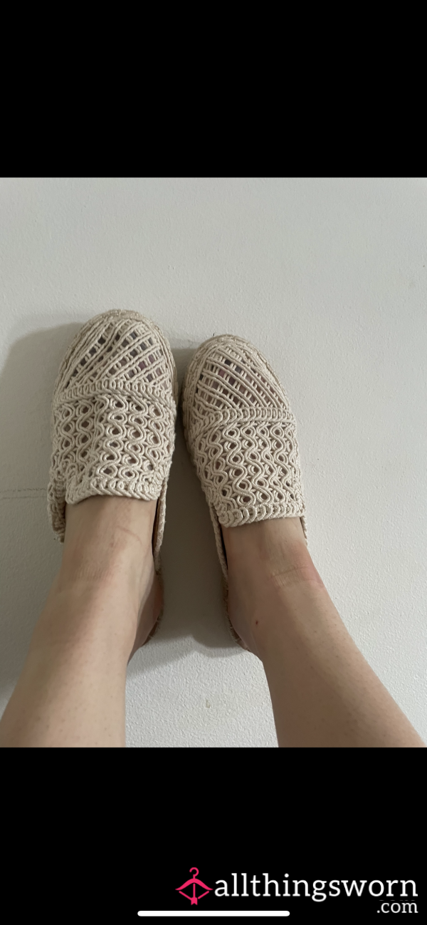 Barefoot In Black — Lightly Worn For 2 Hours | Slavic Beauty’s Elegant Flats | Custom Scent Available