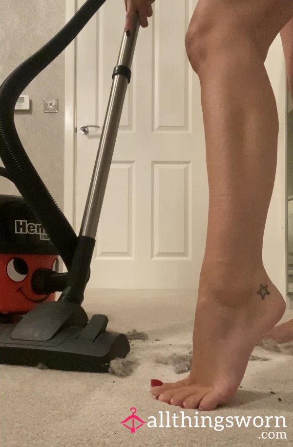 Barefoot Vacuuming Video