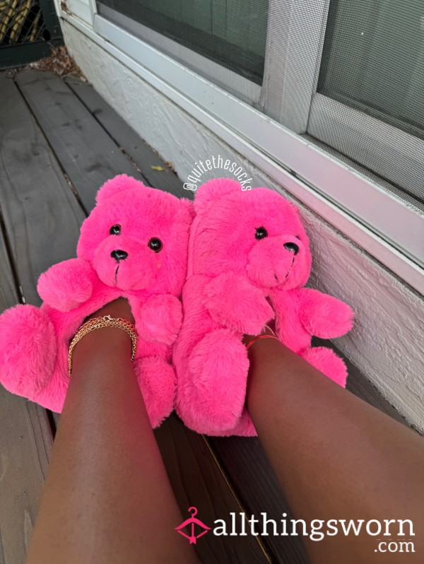Barefoot-Worn Cute Pink Slippers 👣 Daily Use, Natural Scent