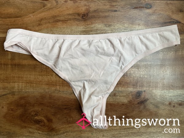 Barely There 👙 Worn Pink Thong – Soft, Discreet, And Dirty