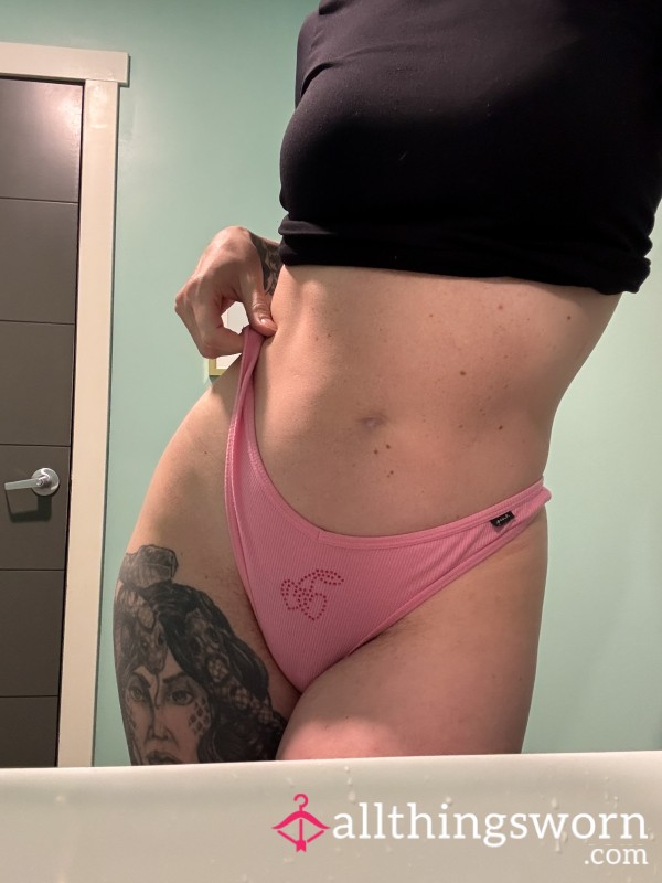 Bartending 10 Hours Today In A Pink Cherry Thong
