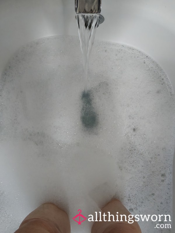 Bath Time Fun With Toes And Bubbles