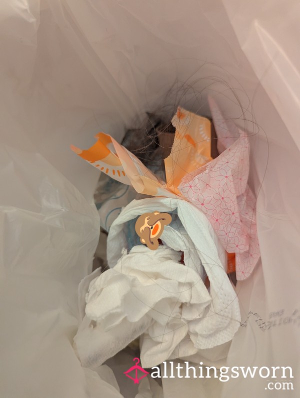 Bathroom Trash! With Tampons!