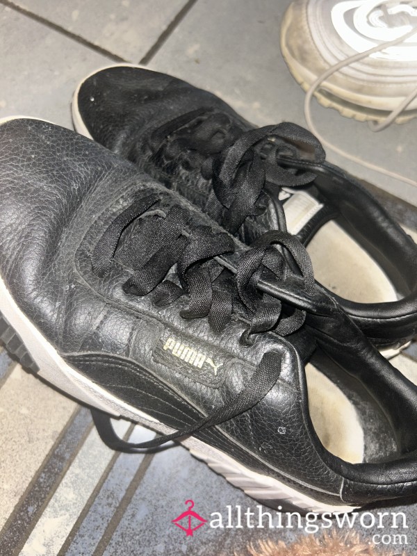 Battered Black Pumas *was My Old Work Trainers*