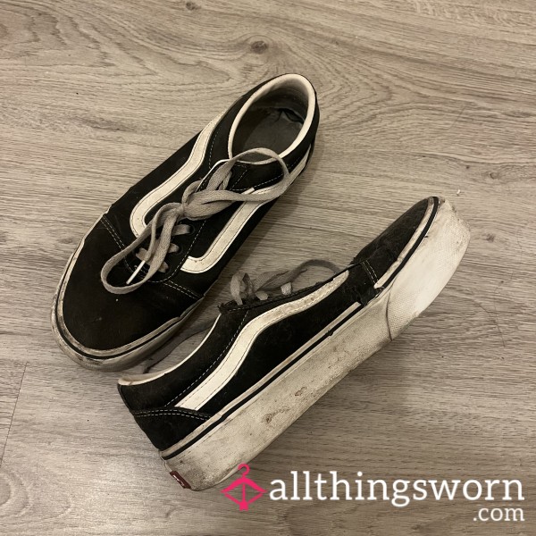 Battered Vans - Muddy Trainers