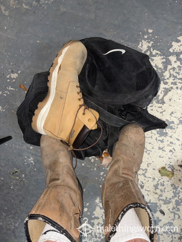 Battered Work Boots
