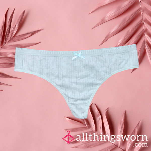 BBW Blue Cotton Thong