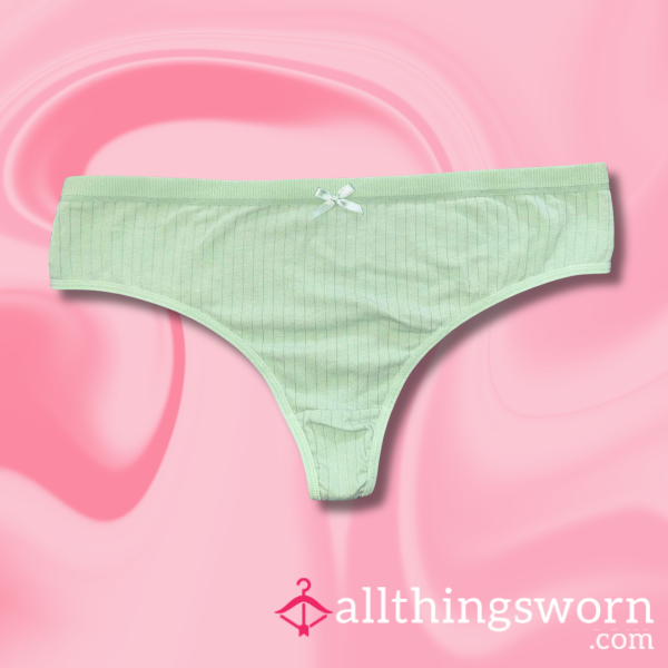 BBW Light Green Cotton Thong