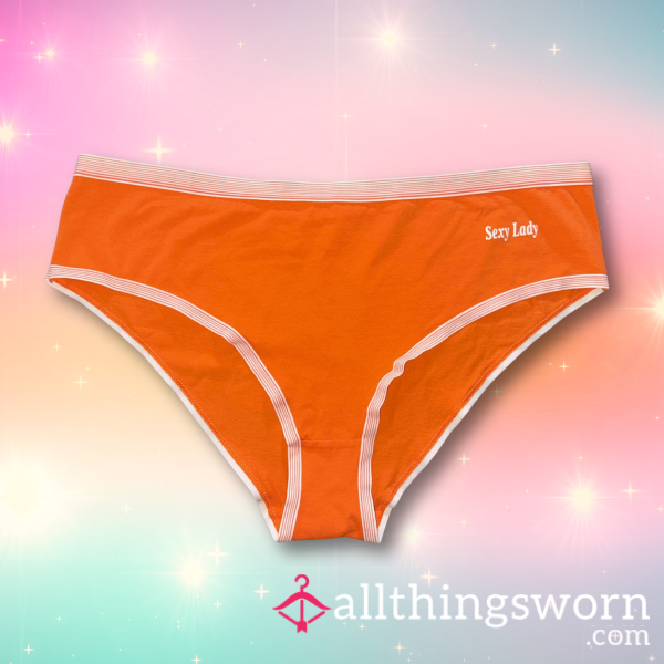 BBW Orange Cotton Panties