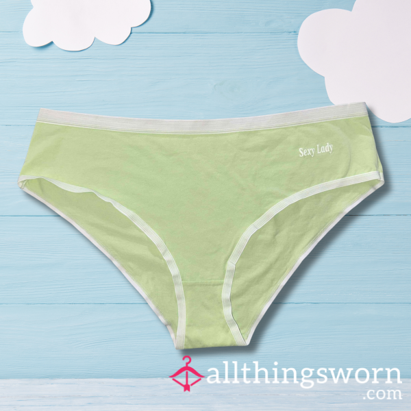 BBW Pale Green Cotton Panties